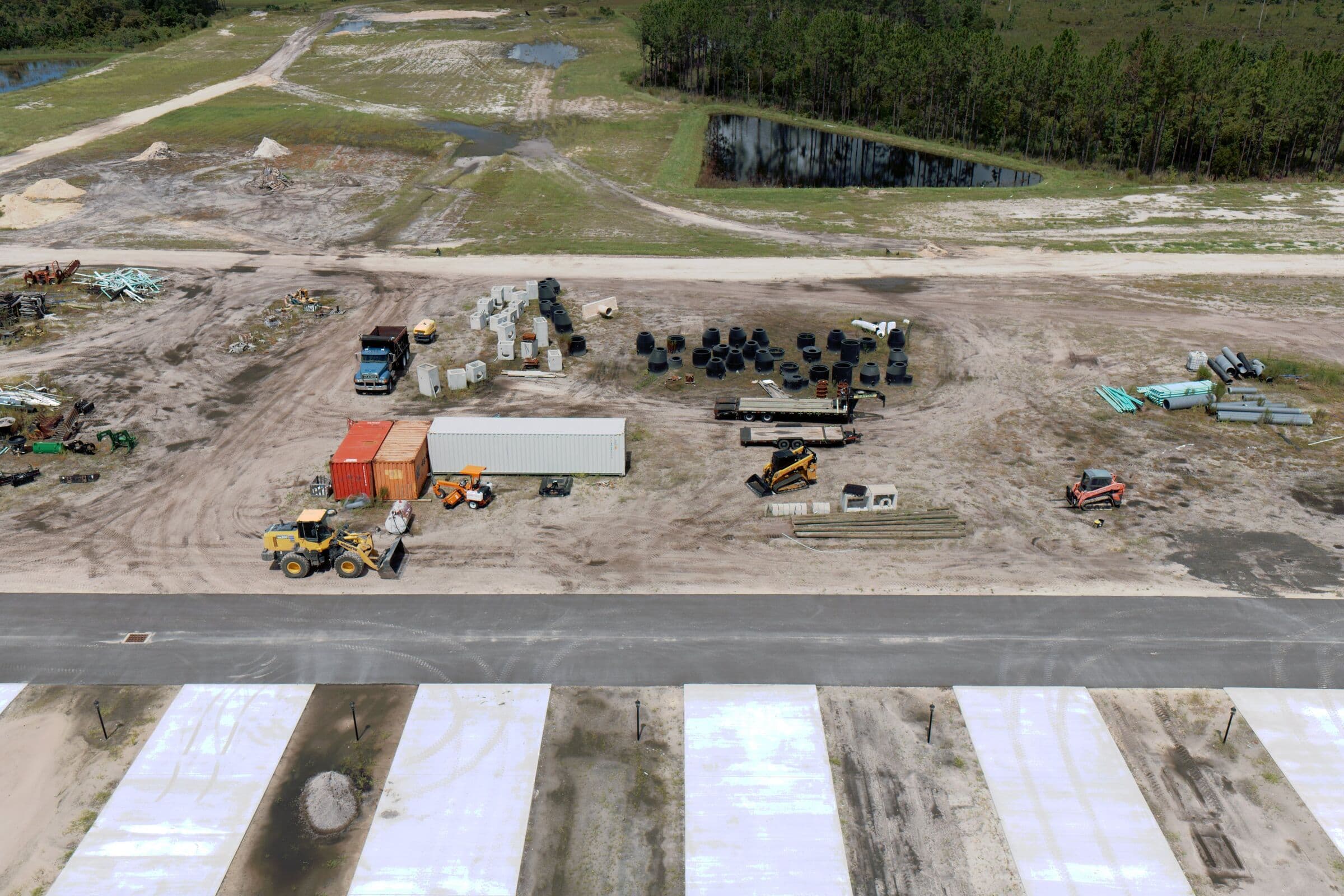 Live view from the site camera over the Section C work area